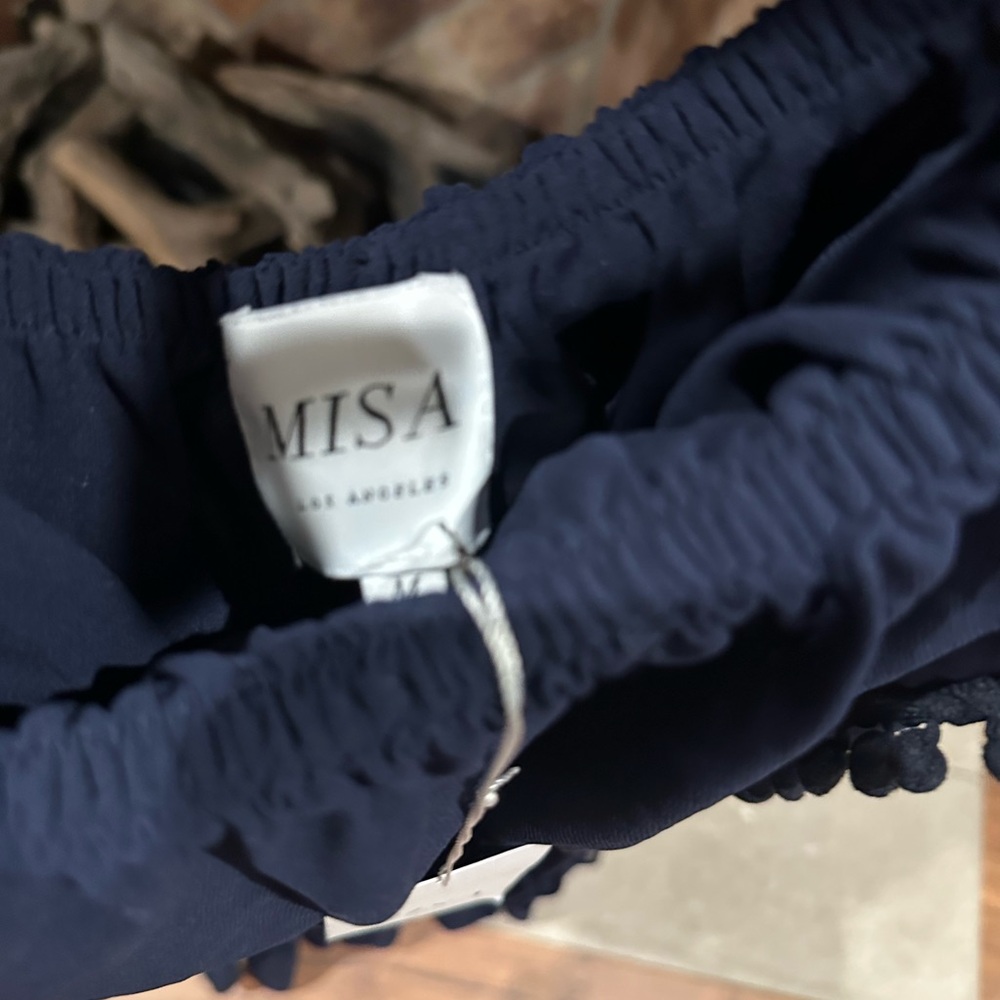 MISA Los Angeles Deep Blue Ruffled Dress - Picture 5 of 5